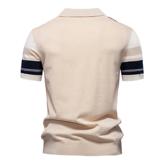 Herren Gestreiftes Poloshirt | Strick