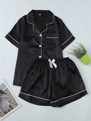 Women's Pajama Set | Button Closure Top & Shorts