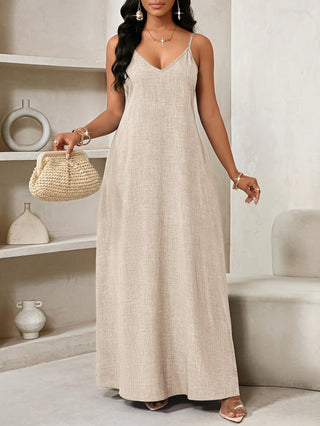 Robe d'été pour femmes à bretelles spaghetti | maxi