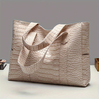 Women's Large Shoulder Bag | Embossed Tote