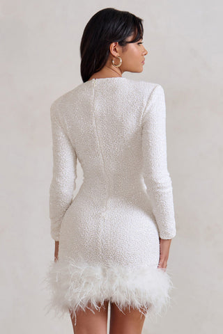 Damen Pailletten Party Kleid | Mini