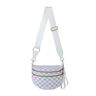 Damen Karierte Crossbody Tasche | Mit Verstellbarem Riemen