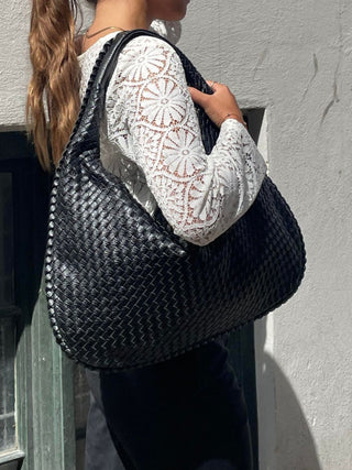 Damen Geflochtene Hobo Tasche | Groß