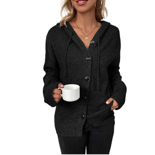 Women's button cardigan | With hood