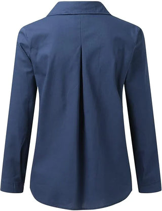 Damen Button Up Langarm Top | Lässig & Alltag