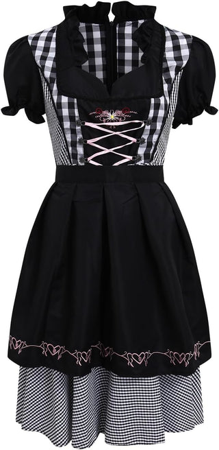 Vestido dirndl para mujer para el Oktoberfest | Dirndl con delantal