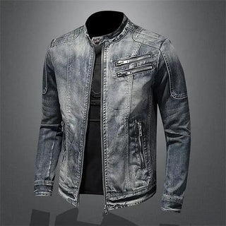 Men's stand-up collar jacket | With zipper