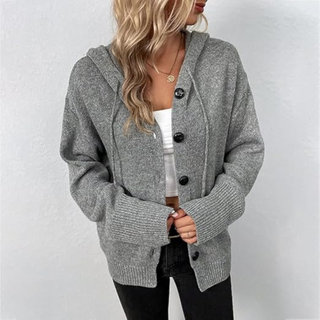 Women's button cardigan | With hood