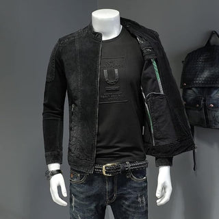 Men's stand-up collar jacket | With zipper