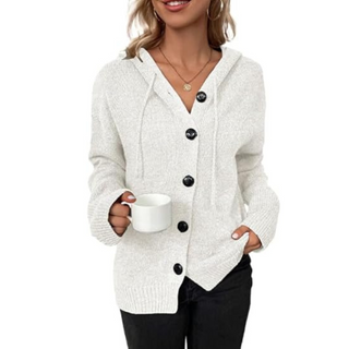 Women's button cardigan | With hood
