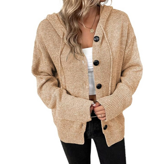 Women's button cardigan | With hood