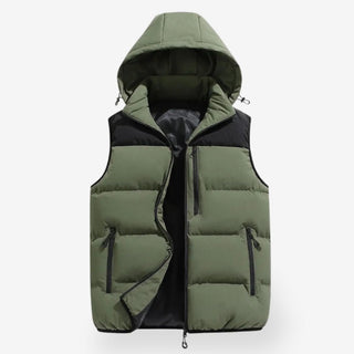 Herren Puffer Weste mit Kapuze | Ärmellos