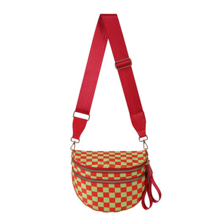 Damen Karierte Crossbody Tasche | Mit Verstellbarem Riemen