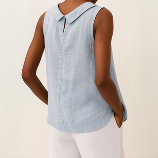 Damen Ärmelloses Rundhals Top | Casual