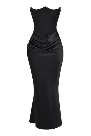 Damen Elegantes Trägerloses Abendkleid | Maxi