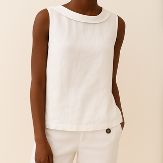 Damen Ärmelloses Rundhals Top | Casual