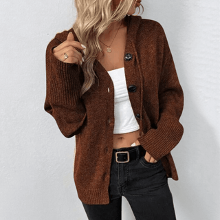 Women's button cardigan | With hood