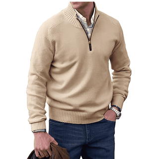 Men's Half-Zip Knit Sweater | Long Sleeve