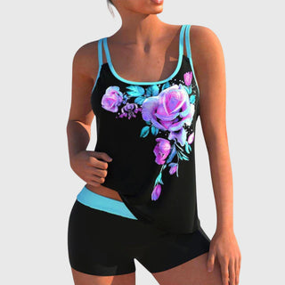Damen Tankini & Shorts Set mit Blumenprint | Floral