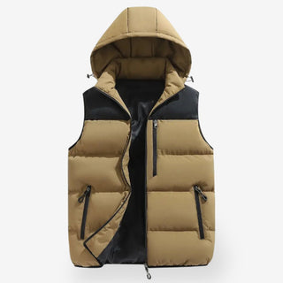 Herren Puffer Weste mit Kapuze | Ärmellos