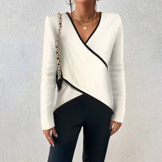 Women's wrap blouse | tied in front
