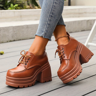 Damen Absatzschuhe mit Schnürung | Plateau