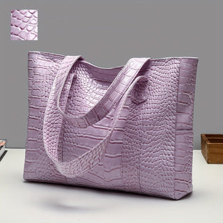 Women's Large Shoulder Bag | Embossed Tote