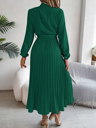 Damska plisowana elegancka sukienka | Midi