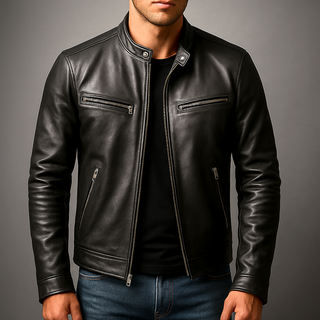 Herren Jacke mit Reißverschluss | Stehkragen