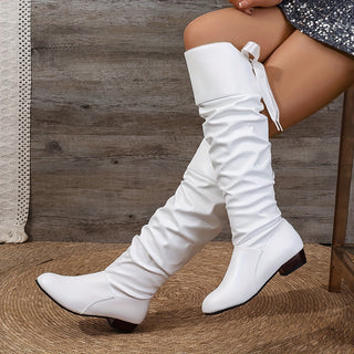 Women's Ankle-High Boots | Lacing with Bow