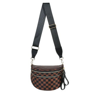 Damen Karierte Crossbody Tasche | Mit Verstellbarem Riemen