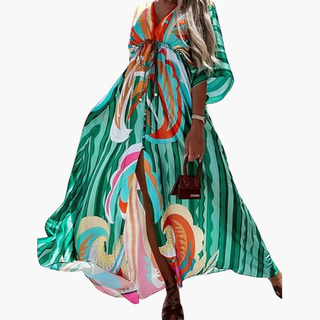 Women’s Summer Dress with V-Neck | Maxi