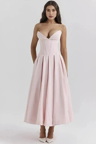 Robe de soirée élégante bustier pour femme | Midi