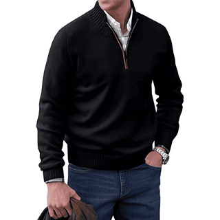 Men's Half-Zip Knit Sweater | Long Sleeve