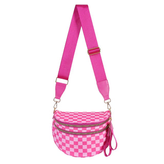 Damen Karierte Crossbody Tasche | Mit Verstellbarem Riemen