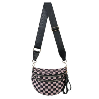 Damen Karierte Crossbody Tasche | Mit Verstellbarem Riemen