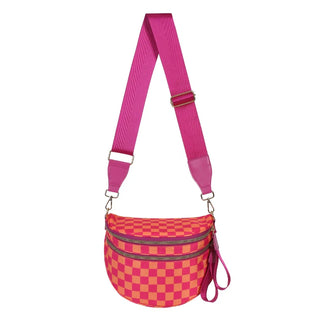 Damen Karierte Crossbody Tasche | Mit Verstellbarem Riemen