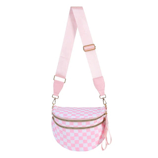 Damen Karierte Crossbody Tasche | Mit Verstellbarem Riemen