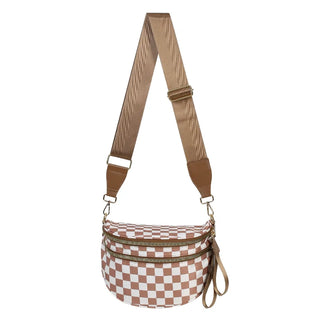 Damen Karierte Crossbody Tasche | Mit Verstellbarem Riemen