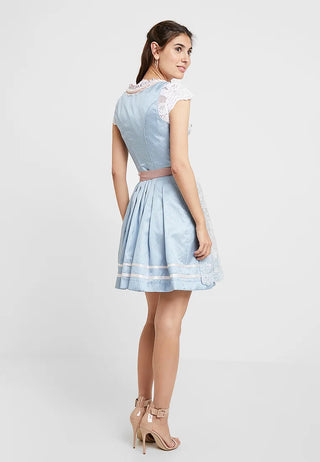 Robe Dirndl Oktoberfest pour femmes | Corsage à lacets et tablier