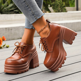 Damen Absatzschuhe mit Schnürung | Plateau