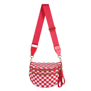 Damen Karierte Crossbody Tasche | Mit Verstellbarem Riemen