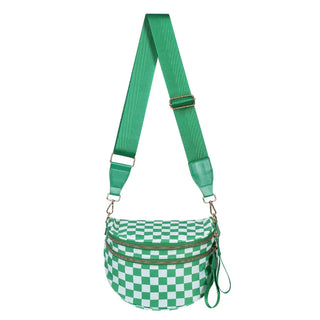 Damen Karierte Crossbody Tasche | Mit Verstellbarem Riemen