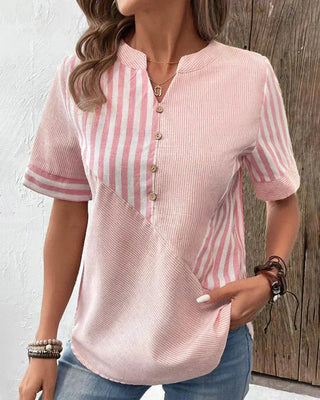 Blouse rayée pour femme | Avec boutons