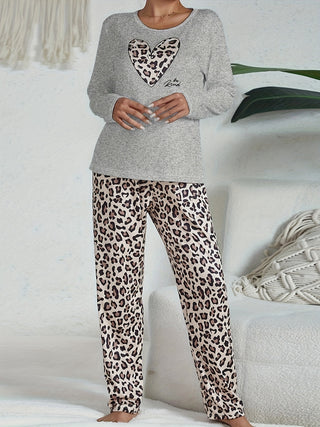 Damen Pyjama Set | Langarm Oberteil & Hose