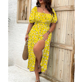 Robe d'été grande taille pour femme | Maxi