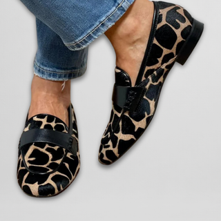 Women Loafers with Animal Print
