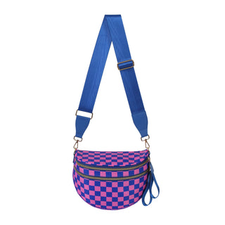 Damen Karierte Crossbody Tasche | Mit Verstellbarem Riemen