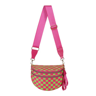 Damen Karierte Crossbody Tasche | Mit Verstellbarem Riemen