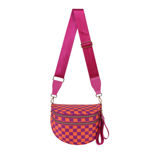 Damen Karierte Crossbody Tasche | Mit Verstellbarem Riemen